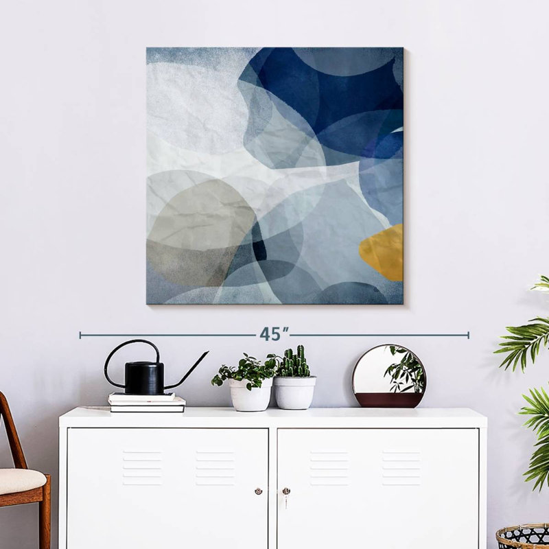 Blue Bubbles I, 30" H x 30" W