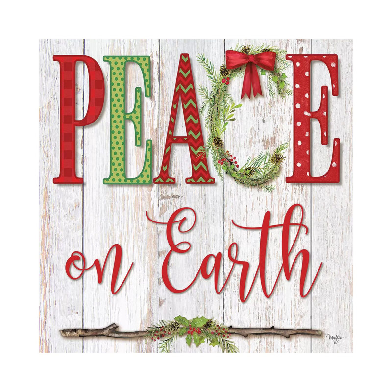 Peace On Earth by Mollie B. - Wrapped Canvas Print, 30.48 cm H x 30.48 cm W