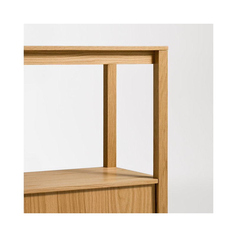 Open Plan Etagere Storage Bookcase, White Oak