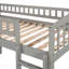 Lit simple, taille mezzanine avec glissoire et échelle, gris