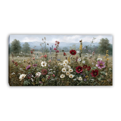 Autumn Meadow Gathering Wrapped Canvas Wall Art