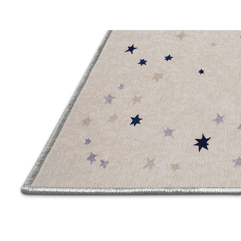 Machine Washable Beige Area Rug, Round 8'