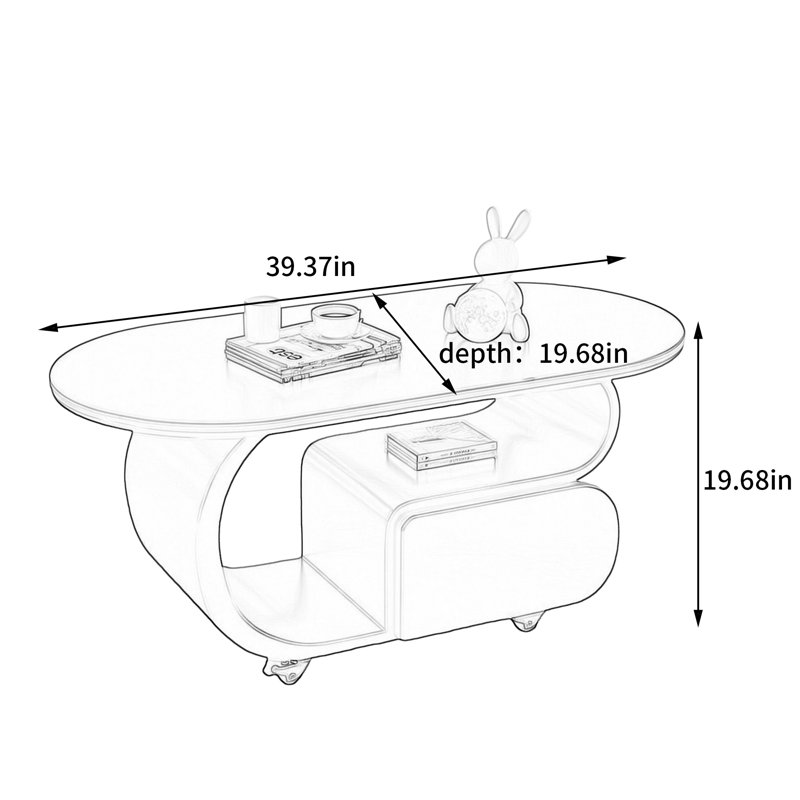 Holub, H 19,68 po x l 39,37 po x P 19,68 po, Blanc/Crème
