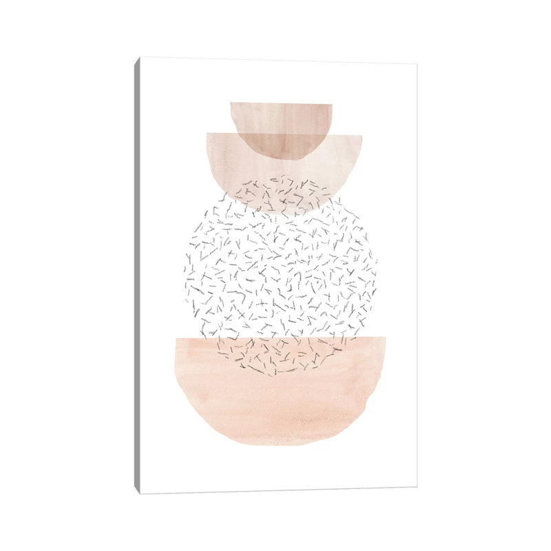 Abstract Geometric Shapes III - Painting on Canvas, 101.6cm H x 66.04cm W x 3.81cm D, Wrapped Canvas