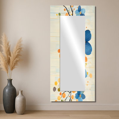 Doux rosé du cornouiller I - décoration murale miroir floral - imprimé sur métal
