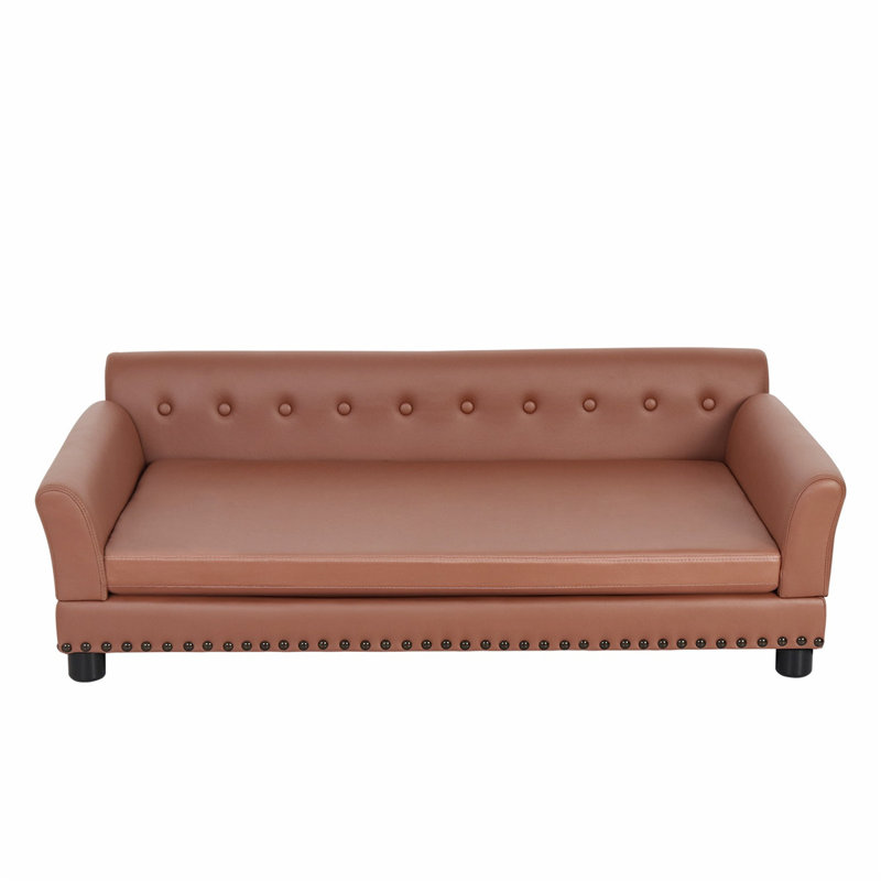 Orthopedic Leather Pet Bed, Extra Large (47.20" W x 30.70" D x 15.70" H)