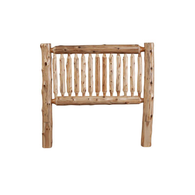 Fireside Lodge Cedar Log Small Spindle Headboard - Single - Natural