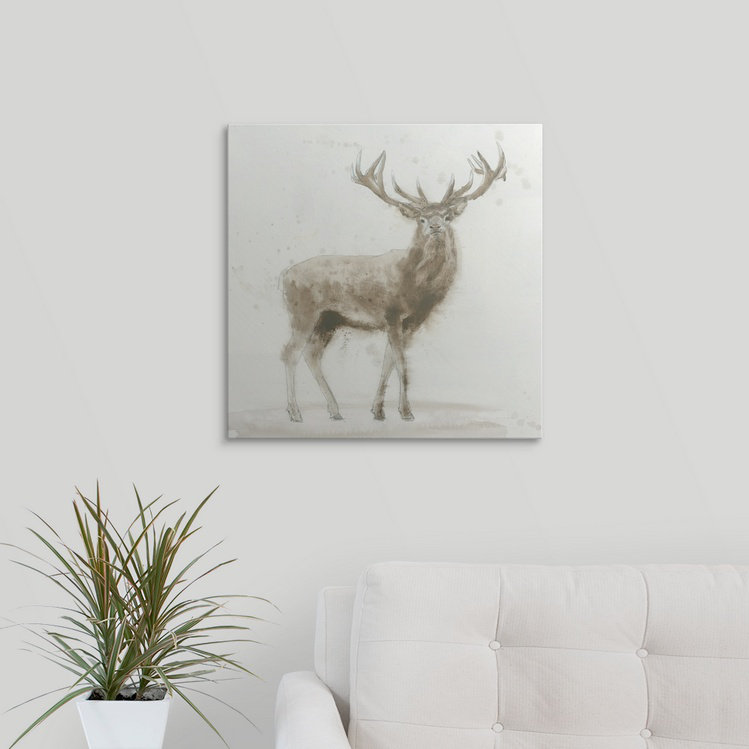 «Stag» par Ieuan, reproduction d'art, H 35 po x l 35 po x P 1,5 po, Toile