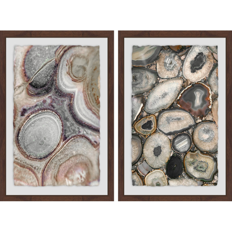 Geode Bunch Diptych - ensemble de 2 reproductions de photos encadrées, H 24 po x l 16 po x L 1,5 po