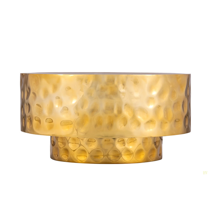 Table basse de style moderne en métal, Gold