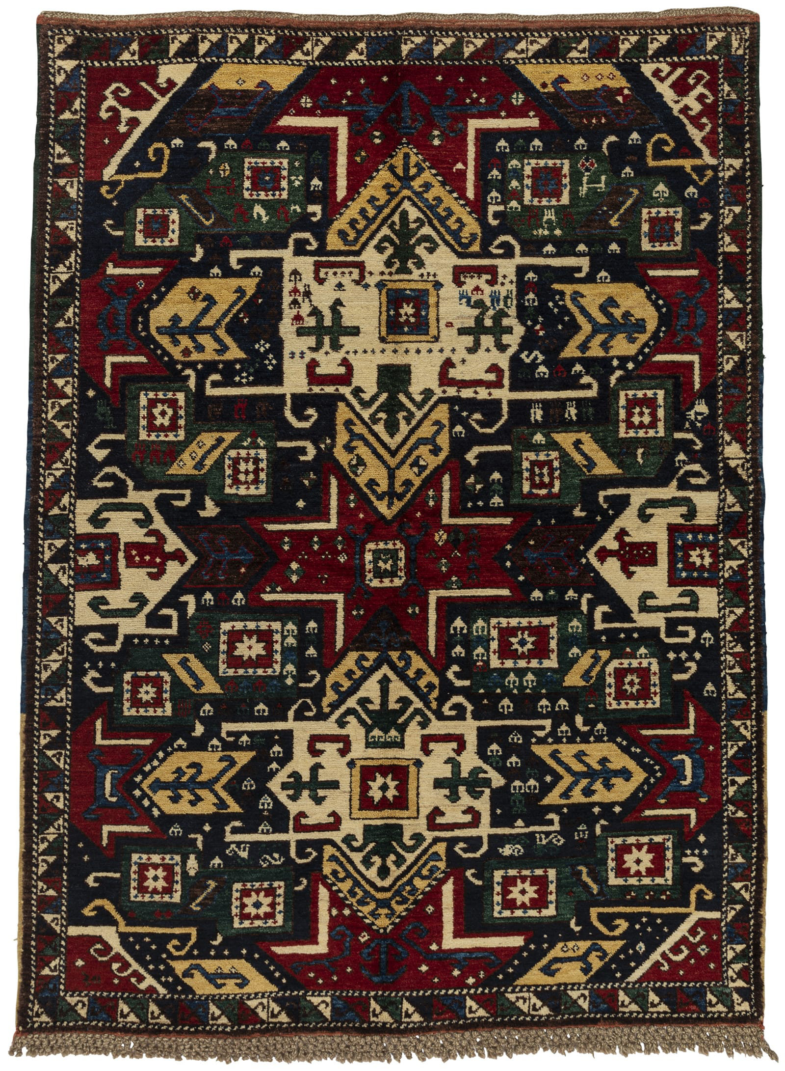 Tufenkian Star One-of-a-Kind 6' x 7' Area Rug in Brick Red/Gold/Ivory ...