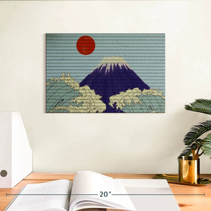 Grandes vagues d'Alvord, Mont Fuji, H 8 po x l 12 po