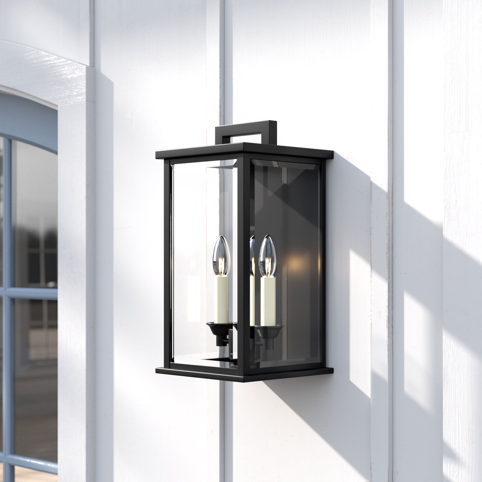 2-Light Outdoor Light, 14.25" H x 7.75" W x 7.75" D
