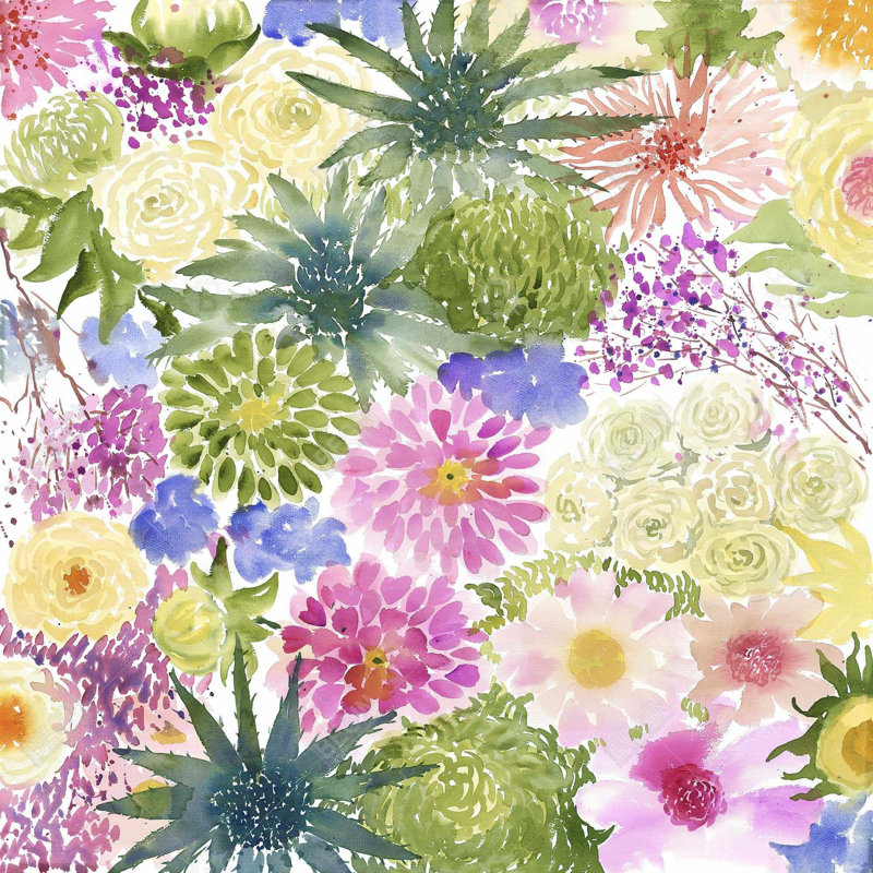 Paquet de fleurs exotiques sur toile - art de décoration botanique