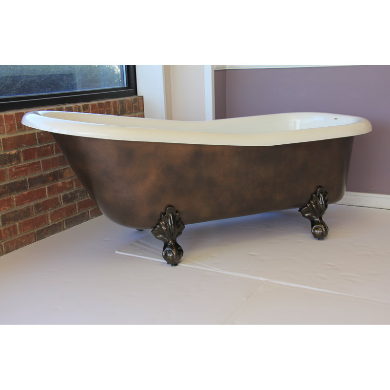 66" x 30" Clawfoot Soaking Bathtub