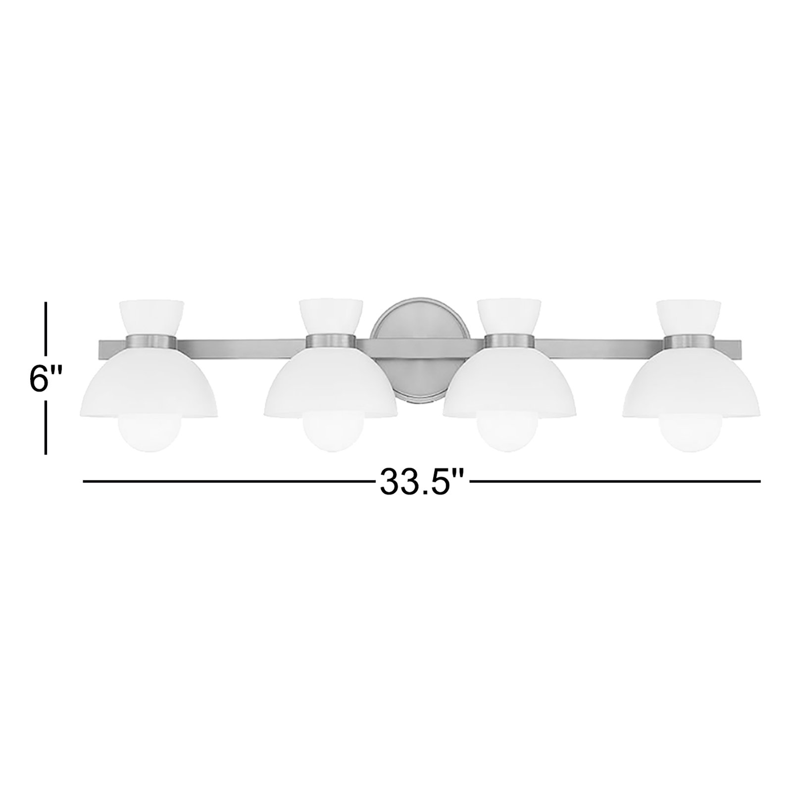 Zurie 4-Light Vanity Light, Natural Brass