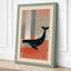 Whale in Geometry Mid-Century - Wrapped Canvas-1301123149-1301123145