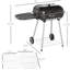 Barbecue au charbon de bois de 21 po avec roulettes et tablette inférieure - Évents portatifs réglables pour barbecue pour barbecue
