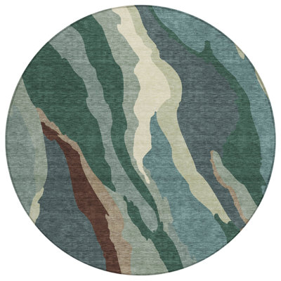 Petala Sage Washable Indoor-Outdoor Rug - 