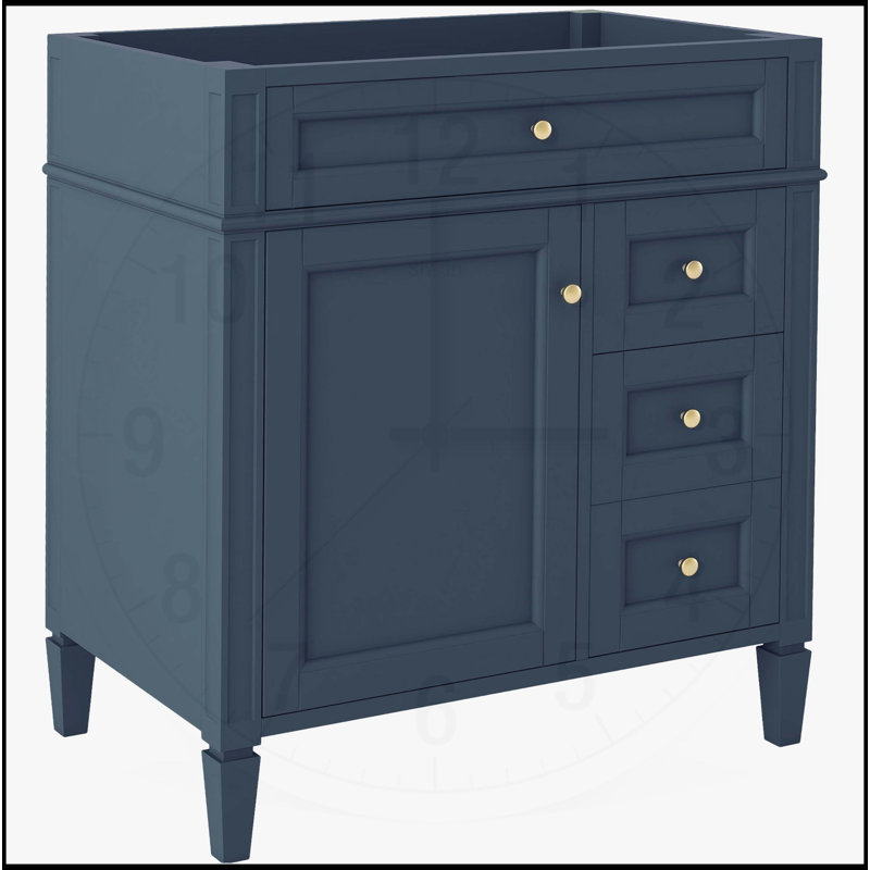 Meuble-lavabo de 30 po sans lavabo supérieur, Bleu