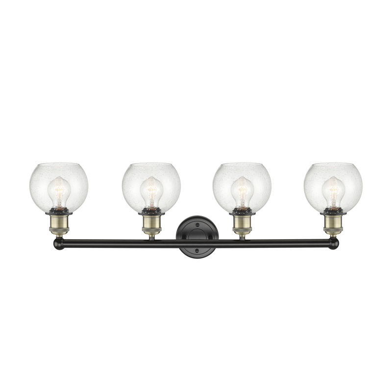 Éclairage pour meuble-lavabo 4 lumières 33 pouces Cambria, Grainé, Laiton antique noir