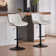 Modern Height Adjustable Swivel Bar Stools Upholstered Leather Barstool Kitchen Island Chairs with Metal Frame