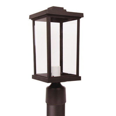 Artisan Square Post Top Fixture with Clear Acrylic Lens