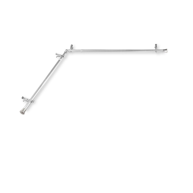 Tringle à rideaux simple réglable Otelia, 28 à 48 pouces, Nickel satiné