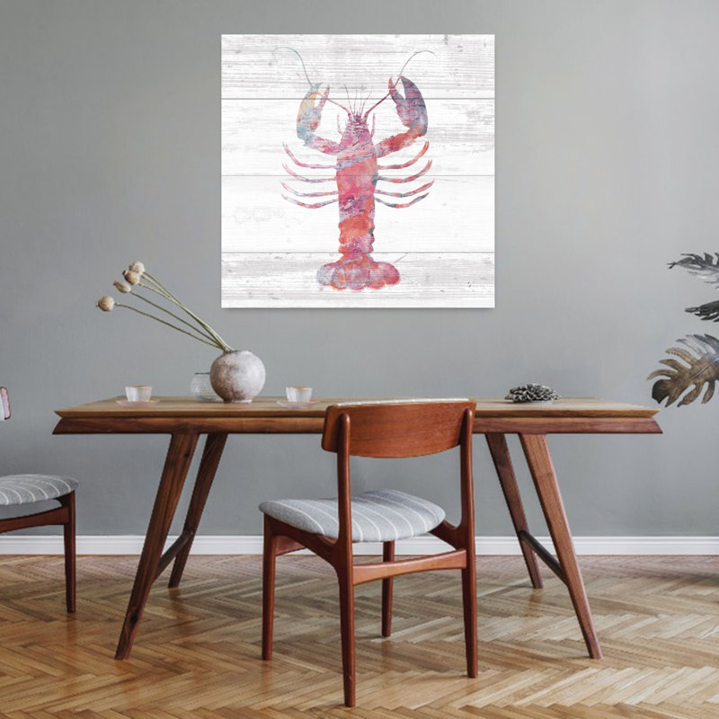 Art côtier de homard Ocean Life II, H 32 po x l 32 po