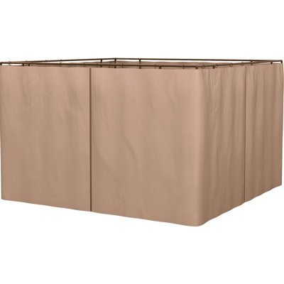 Panneau latéral de pavillon de jardin 10 pi X, brun. Comprend des panneaux, des crochets,. For & Cabanas. Fournit de l'ombre, de l'intimité et bloque les irritations indésirables. Rideaux à fermeture à glissière. Facile à assembler. Convient à plusieurs styles.