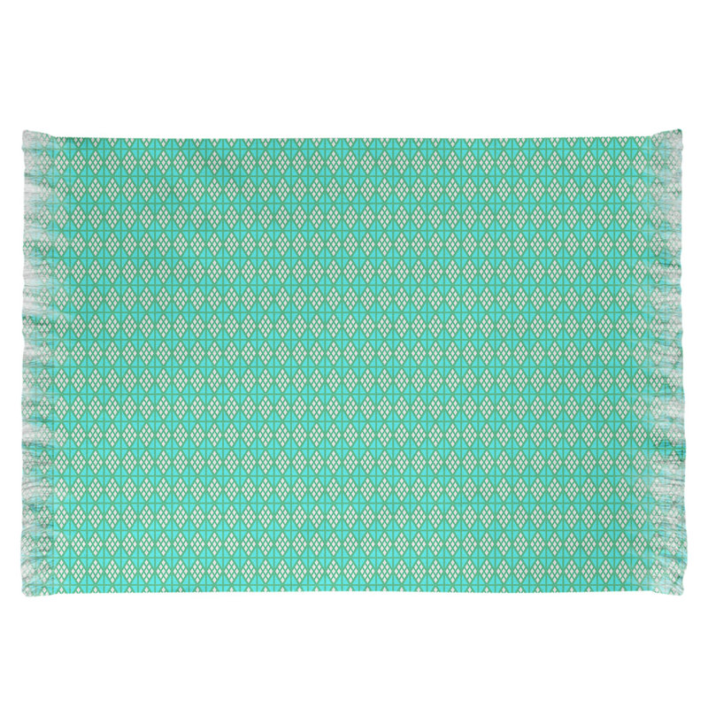 Tapis bleu-vert diamants area Mcguigan, Oui