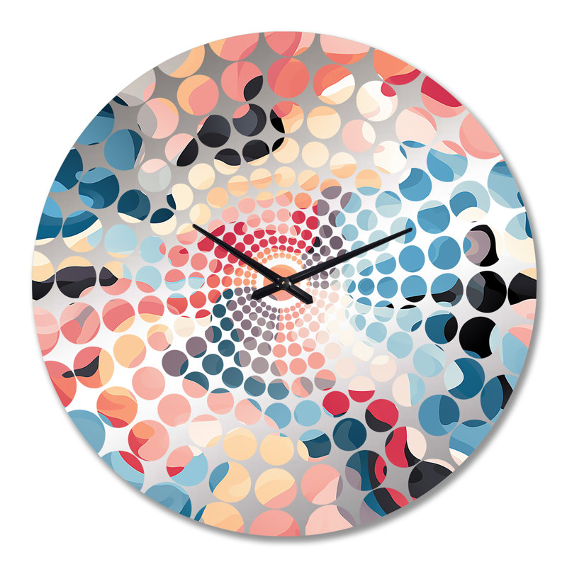 Horloge murale rose tendance Camo, Grand