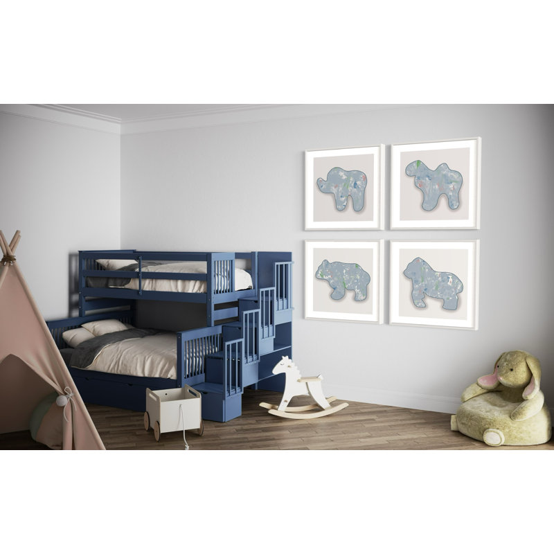 Elephant Animal Cracker, Blue, White