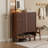 Nut-Brown Solid wood Shoe Storage