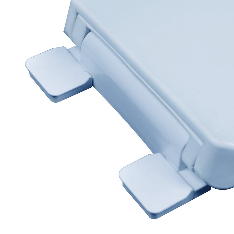 Siège de toilette en plastique rond contemporain à fermeture lente, Bleu de Dresde