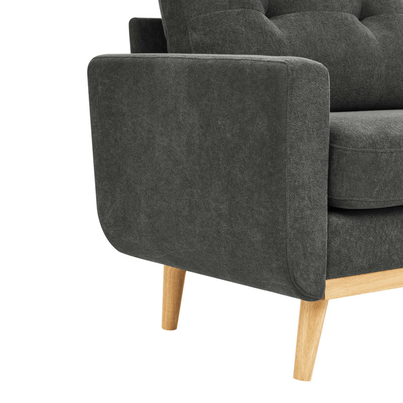 67.7" Mid-Century Modern Tufted Loveseat Sofa