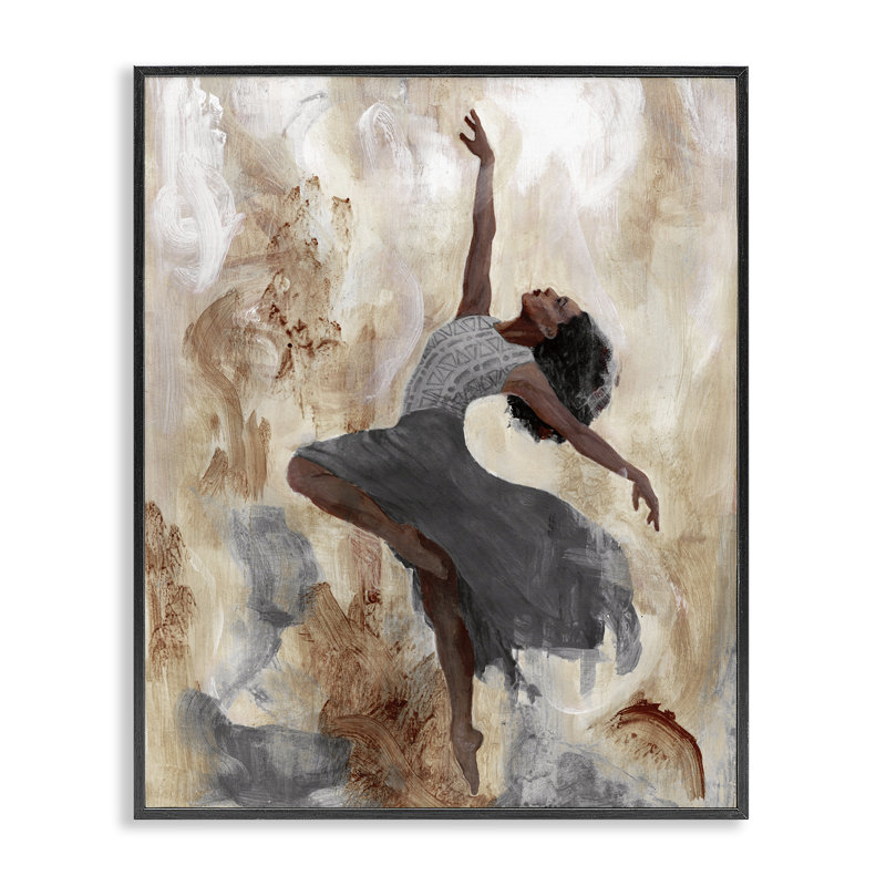 «Rustic Dancing Woman», estampe numérique encadrée par Charity Henderson, Giclée encadrée noir minuit, H 14 po x l 11 po