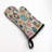 Playful Scribble Art Oven Mitt Cotton Twill