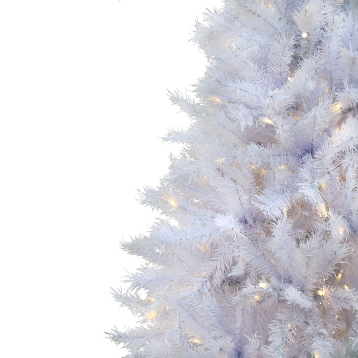 The Holiday Aisle® White Fir Christmas Tree with LED Lights | Wayfair