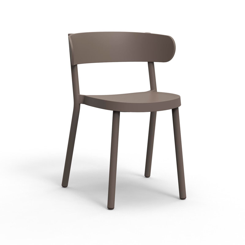 Casino Outdoor Dining Side Chair, Chocolate