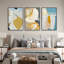 Abstrait aluminium encadré, ensemble de 3 reproductions d'art encadrées sur toile 2-878055847-878057854