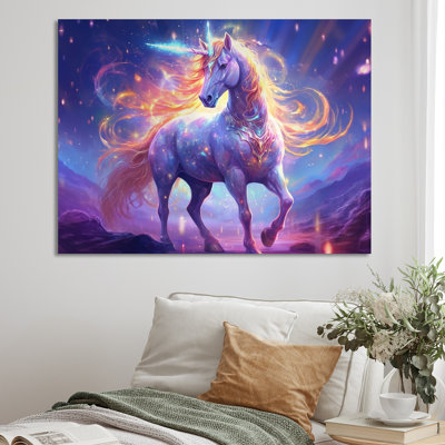 " Cosmic Purple Unicorn Magic I "