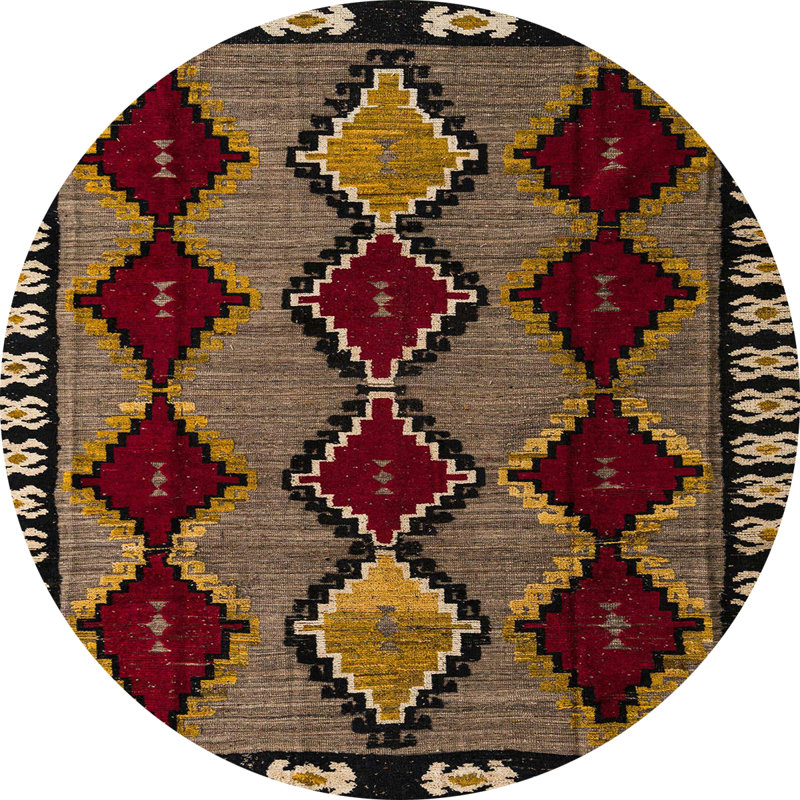 Tapis abstrait moderne 4990, Rond 5 pi