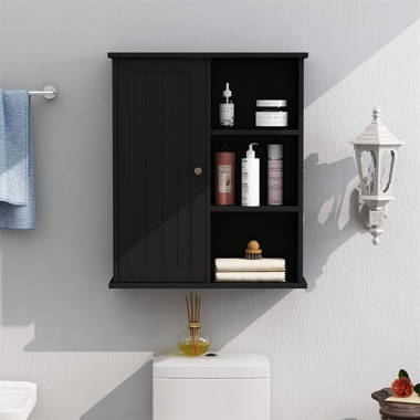 Biruk Wall Bathroom Cabinet Red Barrel Studio Finish: Black