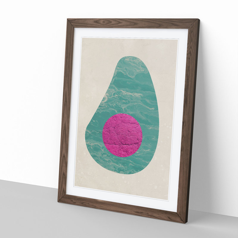 Avocado - Picture Frame Graphic Art, Walnut, 36cm H x 27cm W x 2cm D