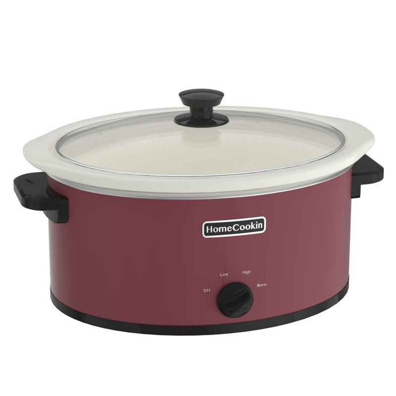 Marmite ovale manuelle Homecookin, 6 pte, Red/White