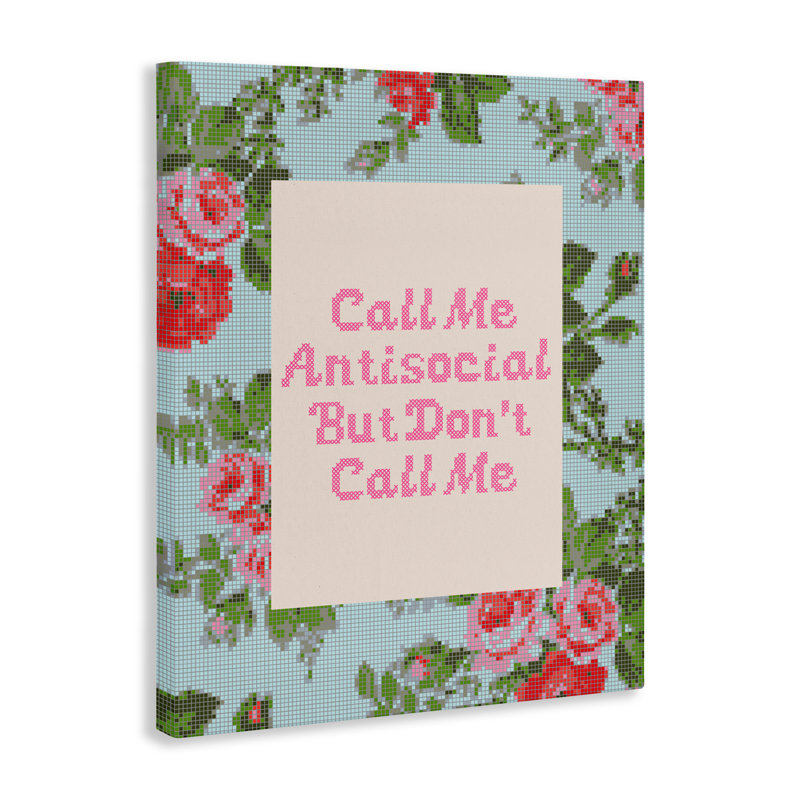 «Don't Call Me Vintage Florals Canvas», conception par Lil 'Rue, 48 x 36