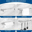 Porte-essuie-tout sous armoire - Porte-serviettes en acier inoxydable pour la cuisine ou la salle de bain, fixation murale avec adhésif ou installation à vis, conception antirouille