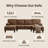 106.3" Sectional Sofa, U Shaped Couch With Removable Sofa Cover-682627469