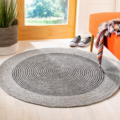 Tapis géométrique en laine tissé à la main 0,6 po Cordova